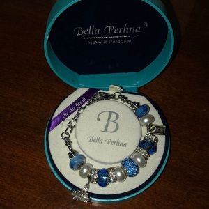 Blue & White & Silver Bracelet
